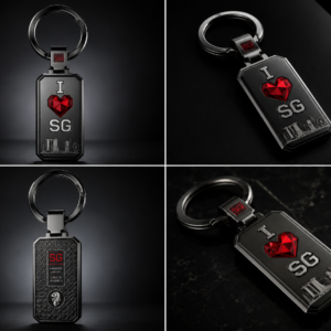 Skyline Chrome Keychain